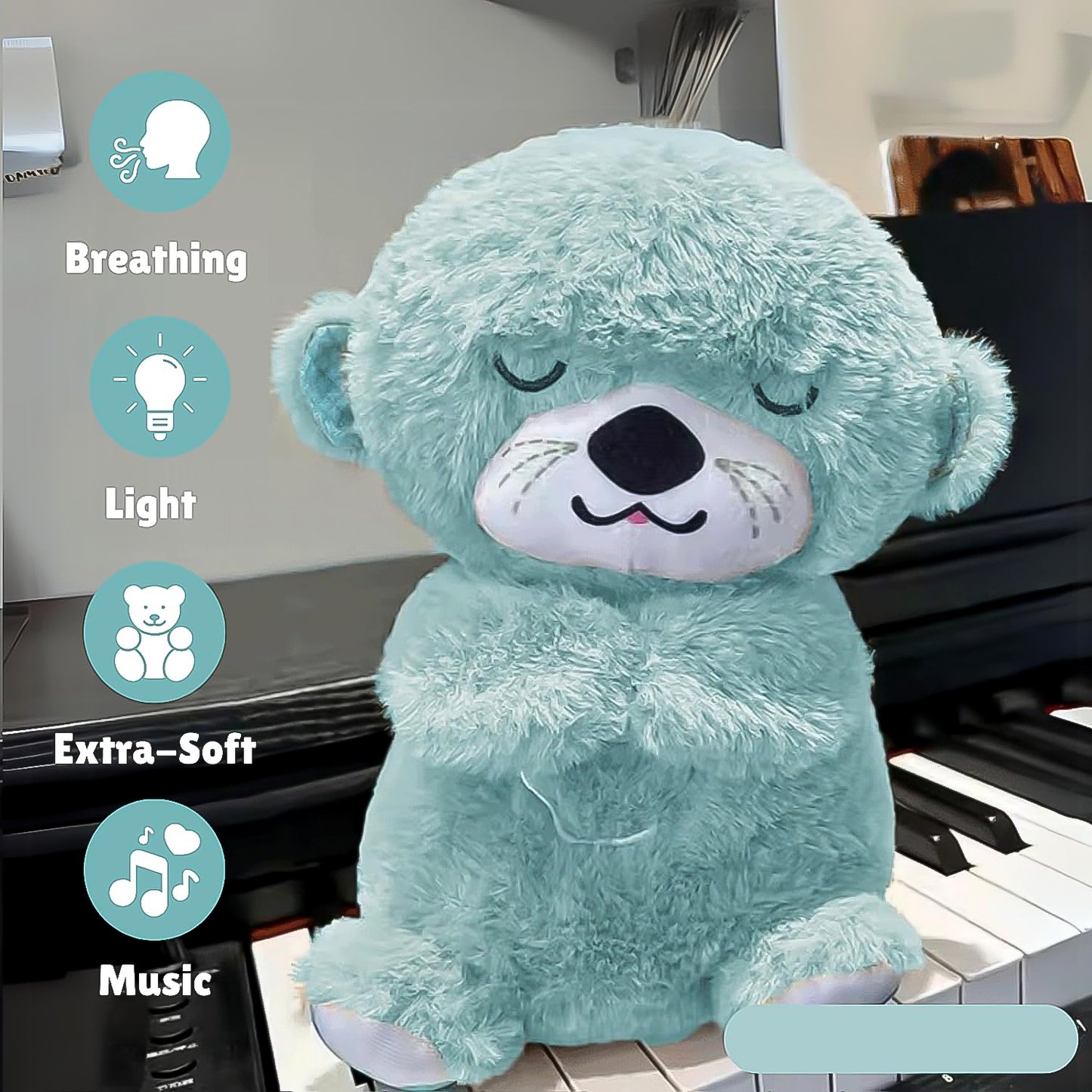 Soft Plush Musical Teddy Bear Toy With Led Light